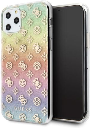 GUESS 4G PEONY ELECTROPLATED PATTERN ETUI IPHONE 11 PRO (TĘCZOWY) 