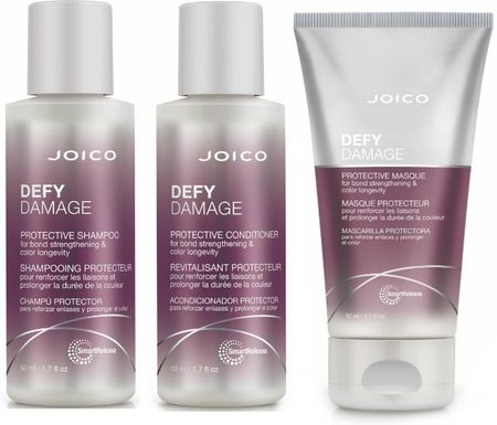 Joico Defy Damage Zestaw do włosów zniszczonych szampon 50ml + odżywka 50ml + maska 50ml