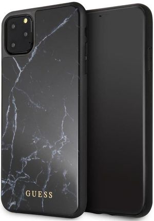 Guess GUHCN65HYMABK iPhone 11 Pro Max czarny/black Marble - Czarny