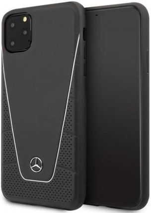 Mercedes Leather Quilted - Skórzane etui iPhone 11 Pro Max (czarny)