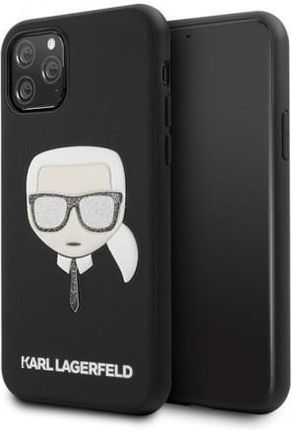 Karl Lagerfeld Iconic Embossed & Glitter Case do iPhone 11 Pro Max Czarny (KLHCN65GLBK)