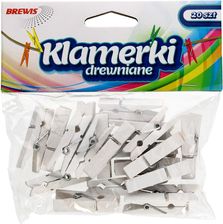 Zdjęcie Klamerki ozdobne 3.5cm białe Brewis - opak. 20 szt. - Dolsk