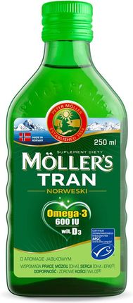 Moller's Tran norweski jabłkowy 250 ml