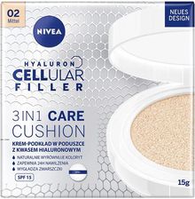Zdjęcie Nivea Hyaluron Cellular Filler Make-Up W Gąbce 3 W 1 Odcień 02 Medium 15 g - Bełchatów