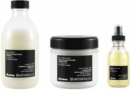 DAVINES OI szampon 280ml + odżywka 250ml + olejek do wszystkich rodzajów włosów z olejkiem roucou 50ml