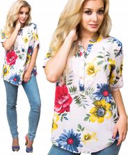 Włoska Duża Bluzka Koszula W Kwiaty 3XL 4XL 46 48 Ceny i Włoska Duża Bluzka Koszula W Kwiaty 3XL 4XL 46 48 Ceny i