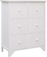 Zdjęcie Komoda z 6 szufladami, biała, 60x30x75 cm, drewno paulownia - Myślenice