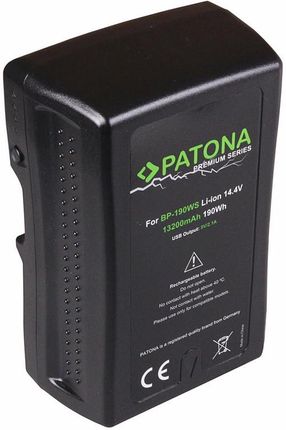 Patona Premium Liion 144V 1320Mah 190Wh Battery For Sony Bp190Ws