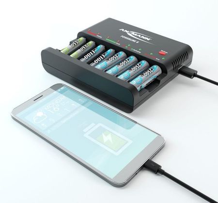 Ansmann Powerline 8 Ładowarka do akumulatorów z USB