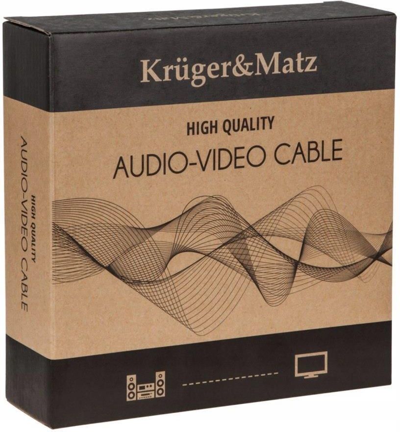 Kabel głośnikowy Kruger&Matz bananowe 3m 2szt - zdjęcie 1 Kabel głośnikowy Kruger&Matz bananowe 3m 2szt
