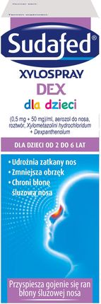 Sudafed XyloSpray DEX dla dzieci Aerozol do nosa (0,5mg+50mg)/ml 10 ml