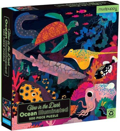 Mudpuppy Ocean Puzzle Rodzinne Świecące W Ciemności 500El.