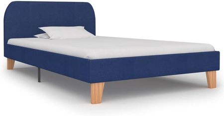 Rama łóżka, niebieska, tkanina, 90 x 200 cm