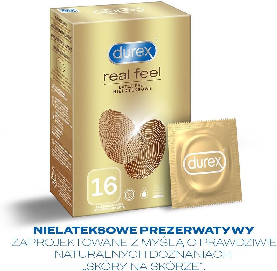 Durex prezerwatywy Real Feel 16szt. - zdjęcie 3 Durex prezerwatywy Real Feel 16szt.