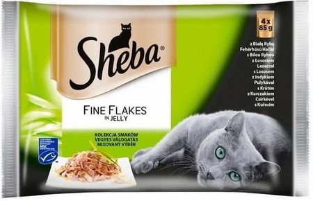Sheba Delicacy Fine Flakes Mix Galaretka Saszetki 4x85g