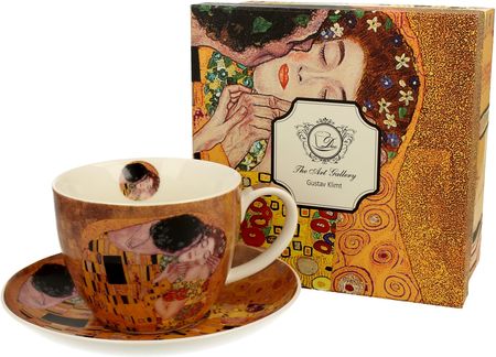 Duo Coll., Filiżanka jumbo ze spodkiem 450 ml THE KISS by Gustav Klimt