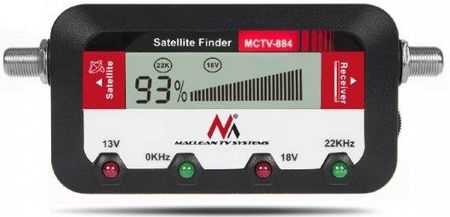 Miernik satelitarny Maclean MCTV-884 cyfrowy wyświetlacz kabel 25cm F-F