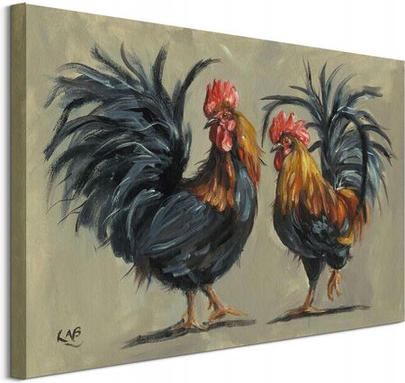 Louise Brown Kogut i kura Obraz płótno 80x60 cm