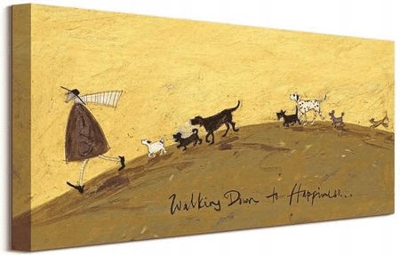 Sam Toft Ernest na spacerze z psami Obraz 60x30 cm