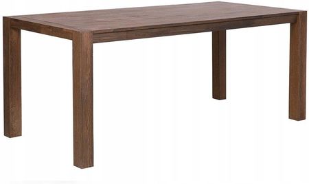 Beliani Minimalistyczny stół do jadalni ciemne drewno dębowe prostokątny 180x85cm Natura