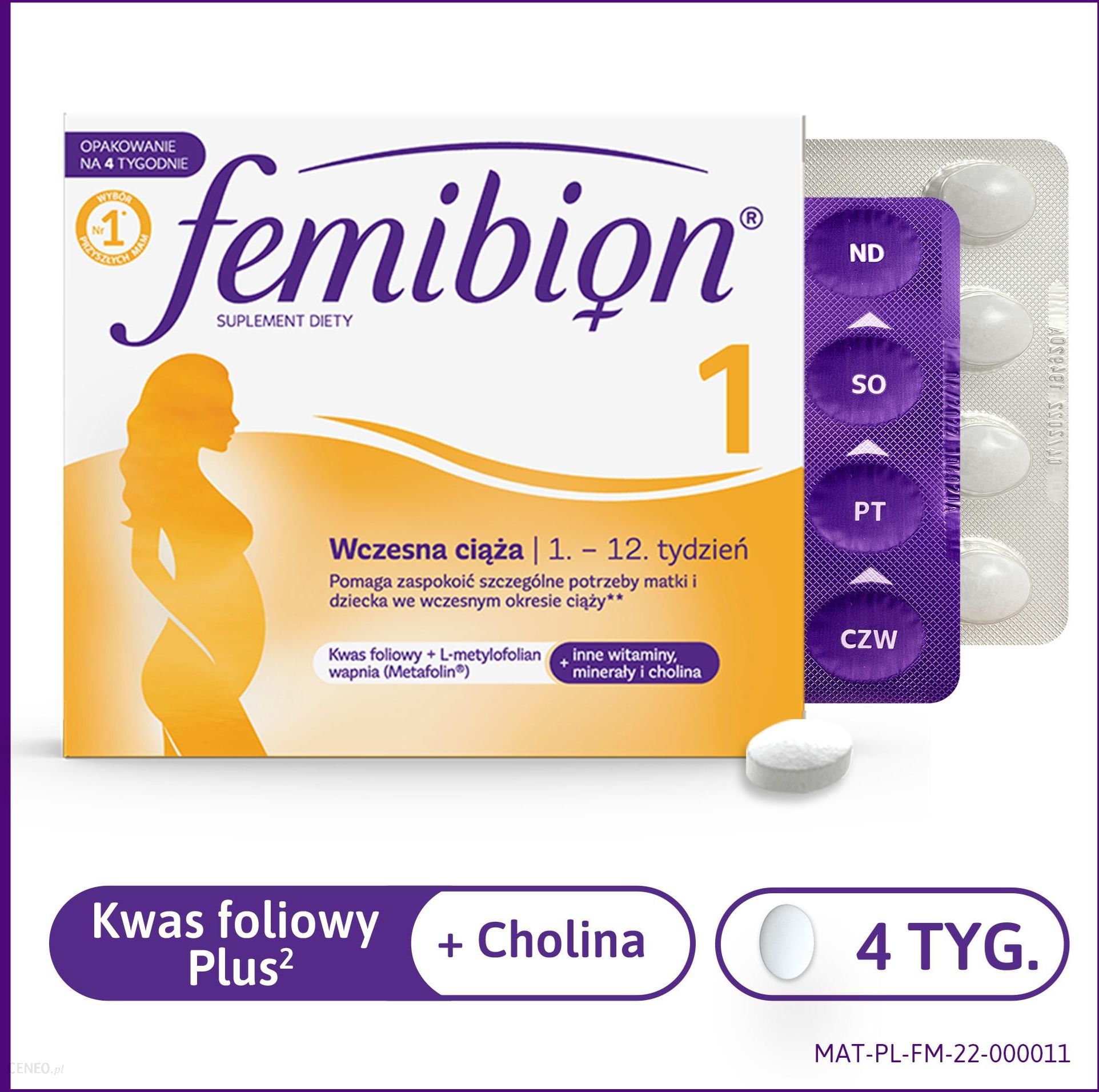 Femibion 1 Wczesna Ciąża 28tabl