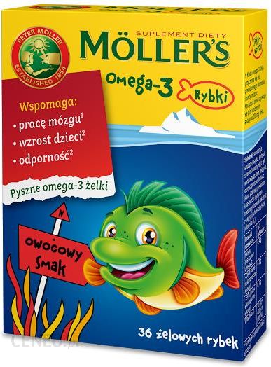 Mollers Tran  Omega-3 Rybki Owocowe 36szt