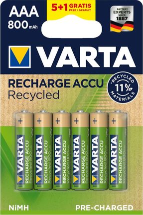 Varta Recycled 5+1 AAA 800 mAh R2U 56813101476