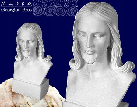 Popiersie Jezusa -alabaster grecki Maska
