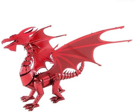 Fascinations Model Do Składania Metal Earth Iconx Red Dragon Czerwony Smok  icx115
