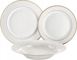 Zdjęcie 29195 Zestaw Serwis Obiadowy Kawowy Złoty 80 El - Lubsko