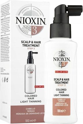 Nioxin Scalp Treatment System 3 Kuracja Regenerująca Przeciw Wypadaniu Włosy Farbowane Cienkie Lekko Przerzedzone 100 ml 