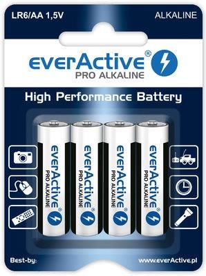 everActive Pro Alkaline 96szt LR6 / AA, 96szt LR03 / AAA, 10szt 6LR61 / 9V + stojak
