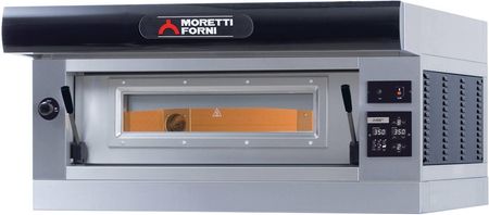Moretti Forni Piec do pizzy 1-komorowy z okapem i bazą 9x30 cm | SerieP (mfp80m)