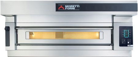 Moretti Forni Piec do pizzy 1-komorowy z okapem i bazą 4x35 cm | SerieS (mfs100m)