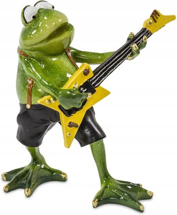 Figurka Dekoracyjna Żaba Rockman Muzyk Gitarzysta