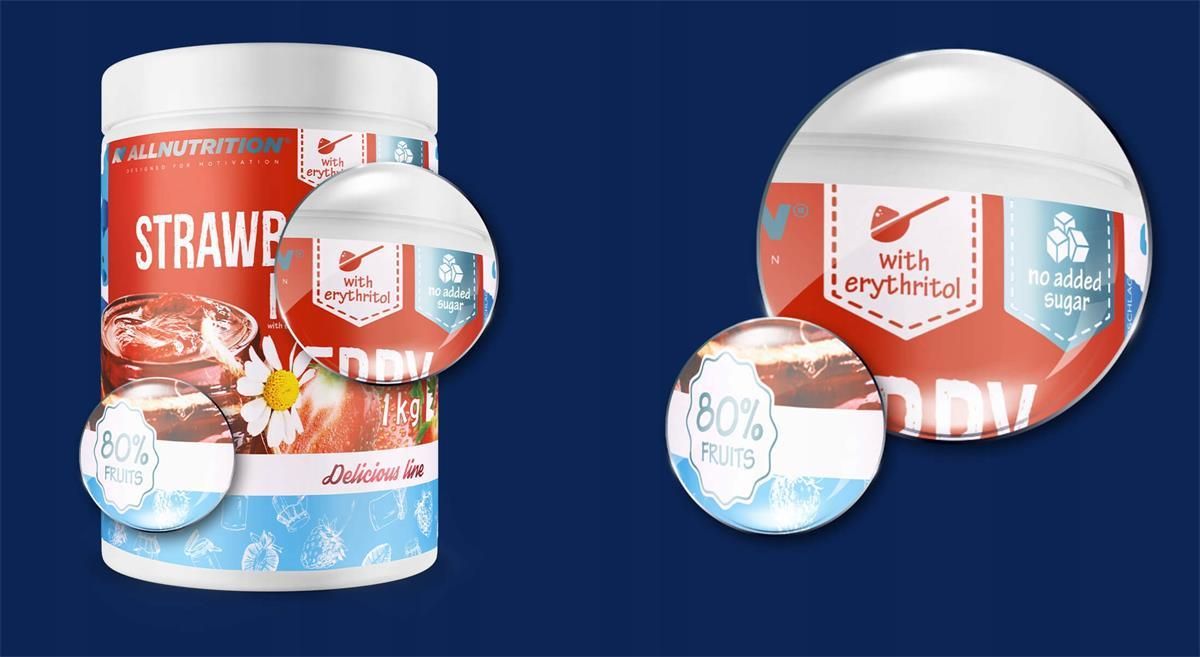 ALLNUTRITION Strawberry In Jelly 1000g - zdjęcie 2 ALLNUTRITION Strawberry In Jelly 1000g