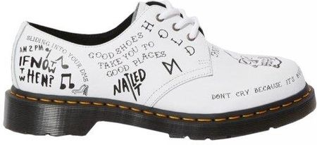 Buty Dr. Martens 1461 SCRIBBLE White+Black Scribble Backhand
