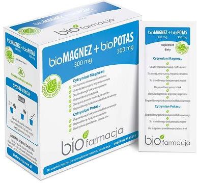 Biofarmacja Biomagnez+ Biopotas 30sasz