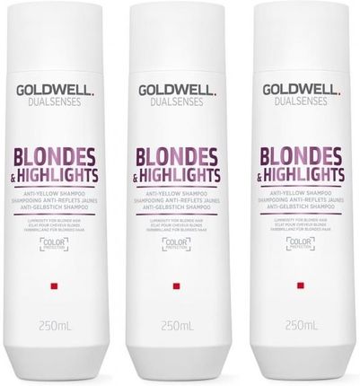 Goldwell Dualsenses Blondes And Highlights Zestaw Szampon Do Włosów Blond 3x250ml