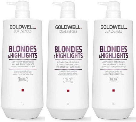 Goldwell Dualsenses Blondes And Highlights Zestaw Odżywka Do Włosów Blond 3x1000ml