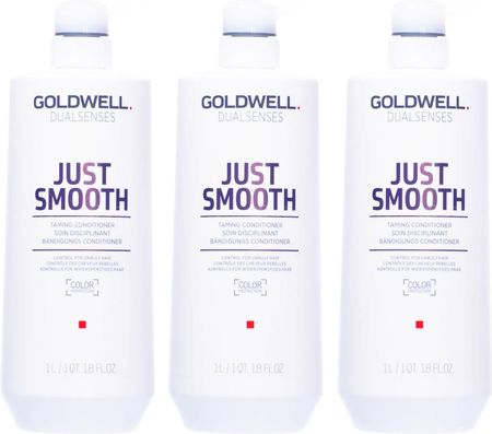 Goldwell Ds Just Smooth Zestaw Odżywka Wygładzająca Włosy 3X1000 ml