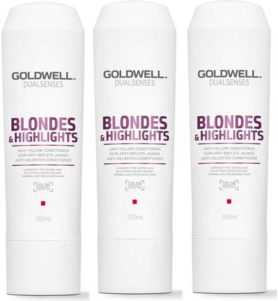Goldwell Dualsenses Blondes And Highlights Zestaw Odżywka Do Włosów Blond 3X200 ml