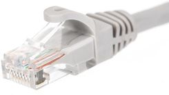 Netrack patchcord RJ45 (osłonka zalewana, kat. 5e UTP, 1m, szary)