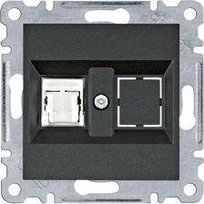 Zdjęcie Hager Lumina 2 Gniazdo komputerowe pojedyncze RJ45 kat.5e UTP czarny WL2113 - Jelcz-Laskowice