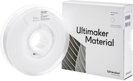 Filament do drukarek 3D Ultimaker   PC (Poliwęglan)  2.85 mm biały 750 g