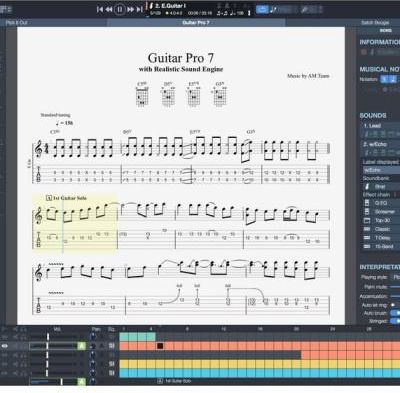 Guitar Pro 7 - program do edycji partytur BOX - zdjęcie 1 Guitar Pro 7 - program do edycji partytur BOX