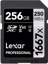 LEXAR  PROFESSIONAL 1667X - KARTA PAMIĘCI SDXC 256GB 250/90MB/S V60 UHS-II U3 C10 843367114962 