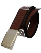Pasek Parciany TRK (PL) Bawełniany PARCIAK 40 mm Z Klamrą Zatrzaskową Brązowy Z Czarnym Szeroki TRA04
