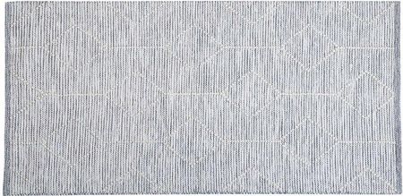 Beliani Dywan z geometrycznym wzorem bawełna wełna 80 x 150 cm szaro-beżowy Edremit