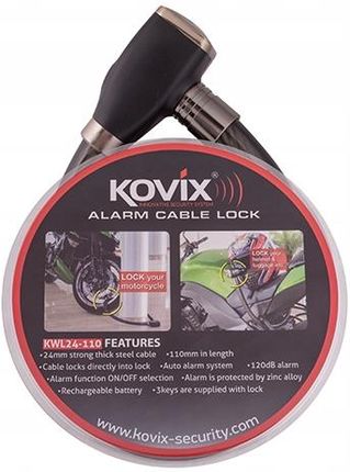 Linka stalowa z alarmem Kovix KWL24-110
